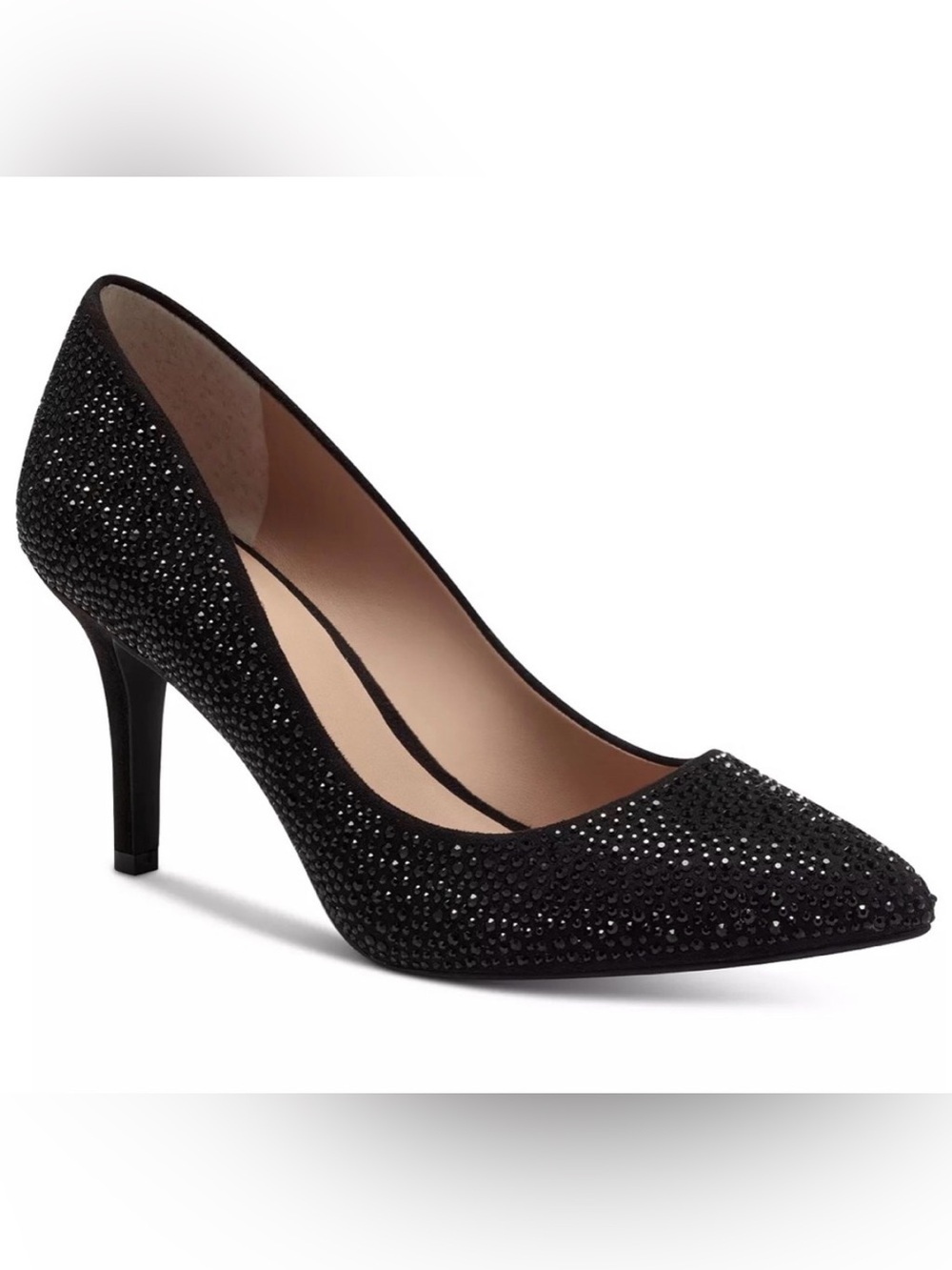 INC Zitah Black Sparkly Crystal Bling Embellished Pumps Shoes